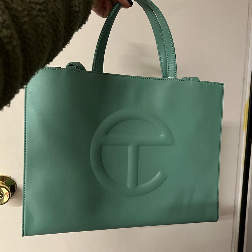 TELFAR medium shopper bag in sage